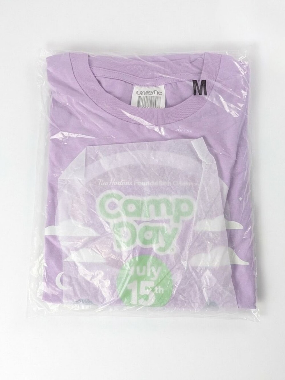 Tim Hortons Camp Day Graphic Tee NWT Lavender Purple Unisex M